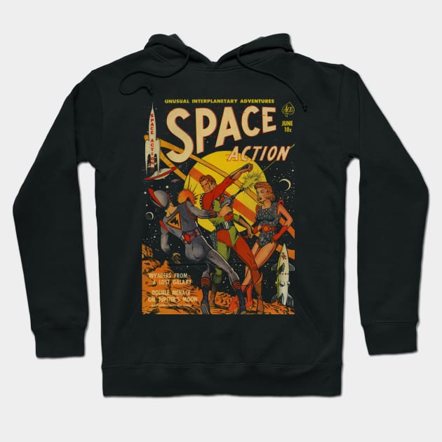Space Action Hoodie by kg07_shirts